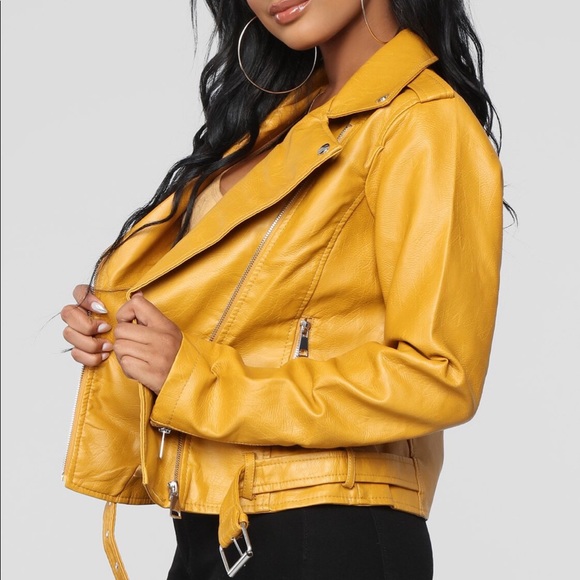 Mustard Biker Jacket - Picture 3 of 3